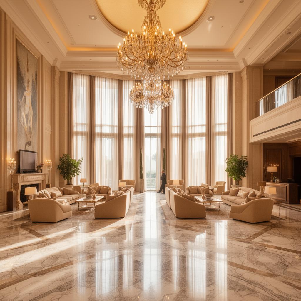 Luxury hotel lobby